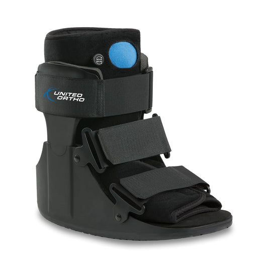 United Ortho Short Air Cam Walker Fracture Boot, Black