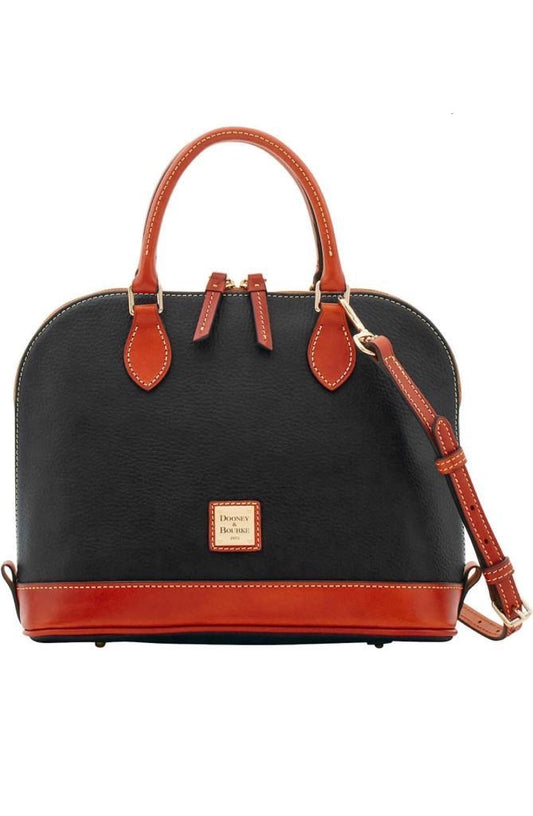 Dooney & Bourke Zip Zip Satchel – Black/Tan